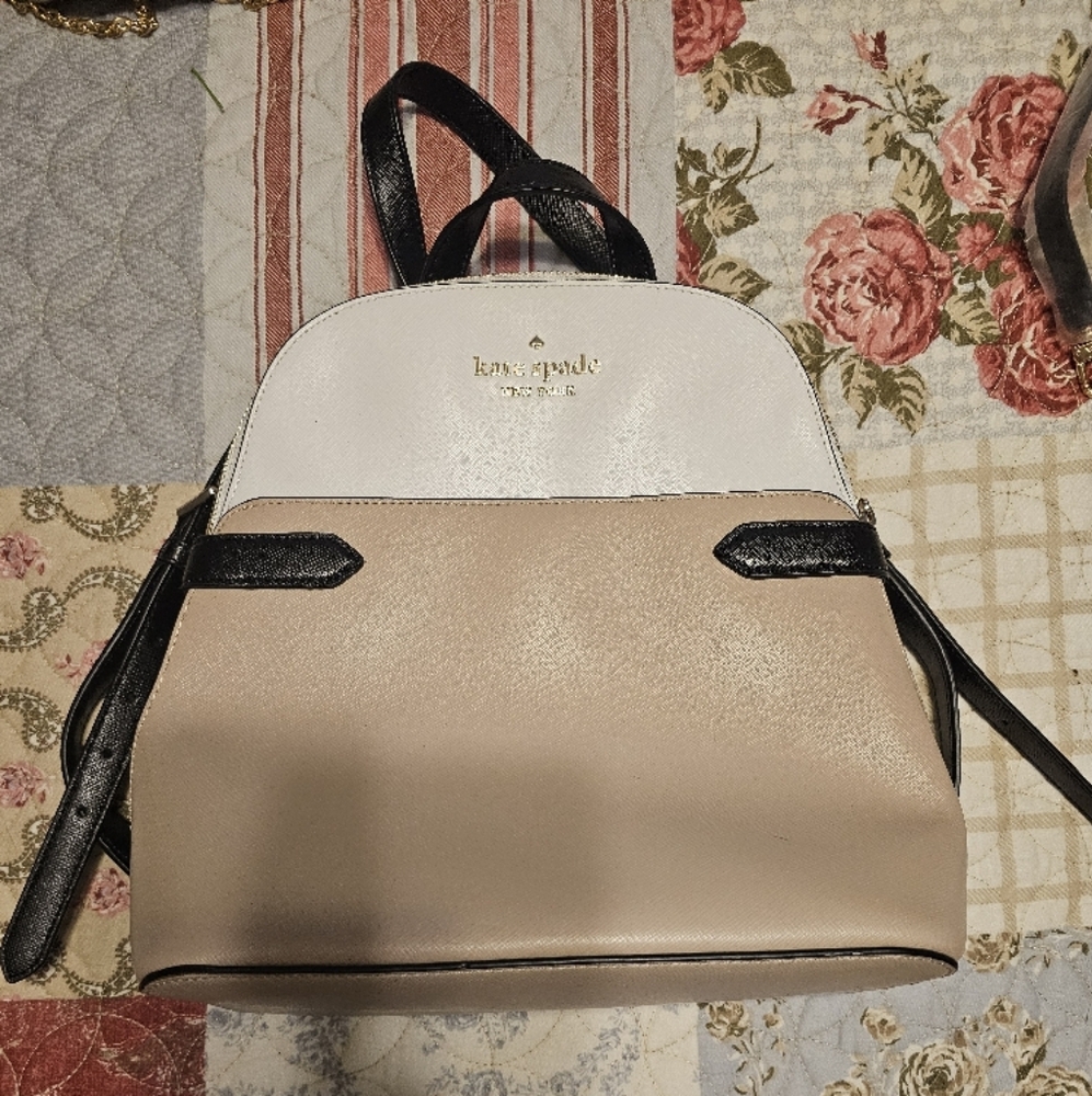 Kate Spade Beige and White Women's Bag